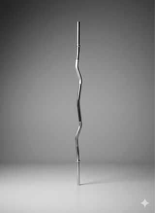 Barra de pesas curva cromada