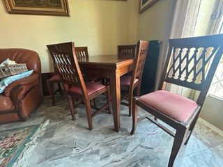 Tavolo da pranzo in legno massello con 6 sedie