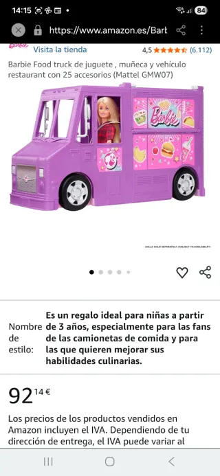 Barbie Food Truck. Camioncino del cibo di Barbie