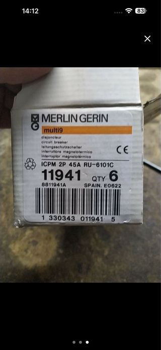 ICP-M 45A Merlin Gerin 2 polos nuevo.