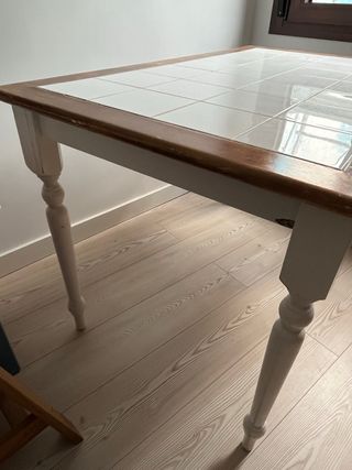Mesa de comedor cerámica y madera