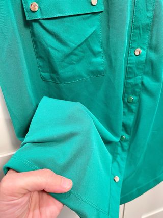 Camisa sin mangas Cortefiel verde Talla XXL