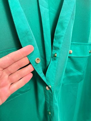 Camisa sin mangas Cortefiel verde Talla XXL