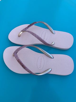 Sandalias Havaianas Mujer Rosa y Plateado
