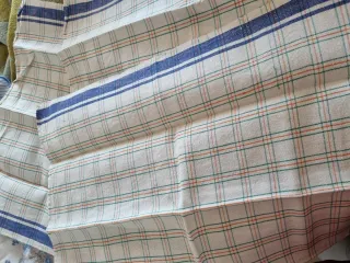 Canovacci a quadri blu e bianchi