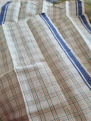 Canovacci a quadri blu e bianchi