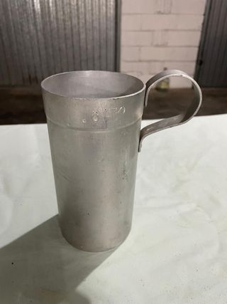 Boccale in alluminio mezzo litro rara