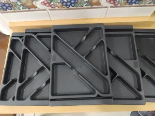 Organizador de cubiertos gris