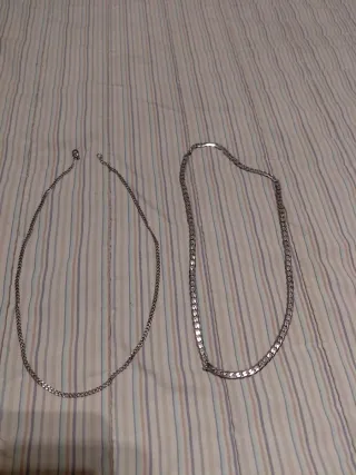 Catene d'argento stile cubano e maglie