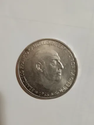 Moneda 100 Pesetas España 1966 15,2 gramos de plat