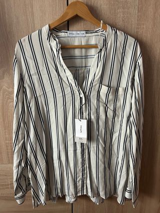 Camisa Lefties rayas negras con etiqueta talla XXL