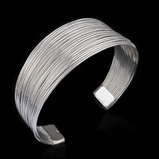 PULSERA DE ALAMBRES METÁLICOS CHAPADOS EN PLATA