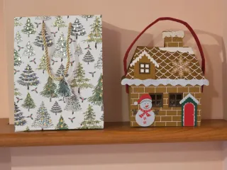 Sacchetto regalo natalizio rosso