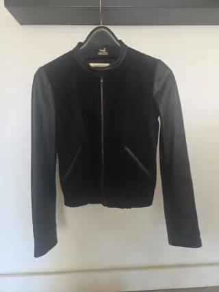 Cazadora Mango Negra Talla XS