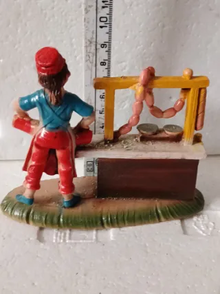 Pastori presepe diorama macellaio salsicce