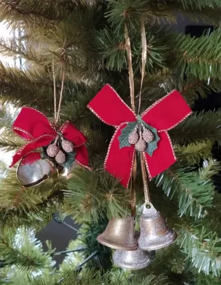Lote adornos árbol Navidad: campanas y cascabeles