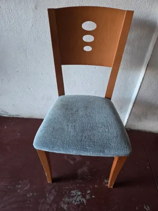 Silla de salón madera y tapizado