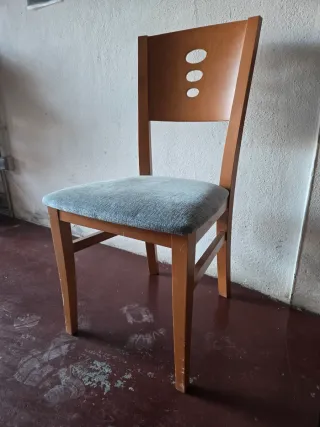 Silla de salón madera y tapizado