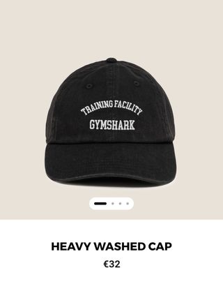 Gorra Gymshark Heavy Washed Negra