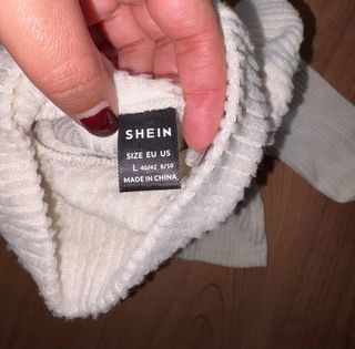 Jersey cuello alto blanco