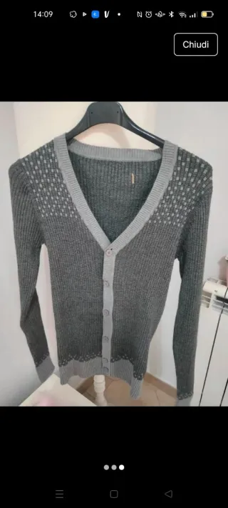 Cardigan donna grigio