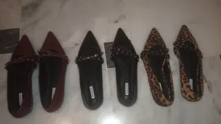 3 Pares Zapatos Planos Mujer