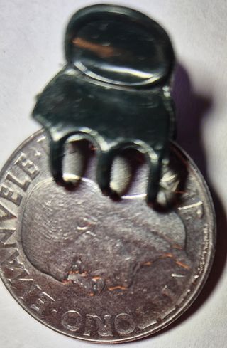 Italia, 1 lira 1940,errore di conio.