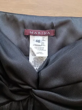 Vestido fiesta Marina negro plateado talla XL