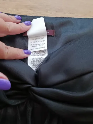 Vestido fiesta Marina negro plateado talla XL