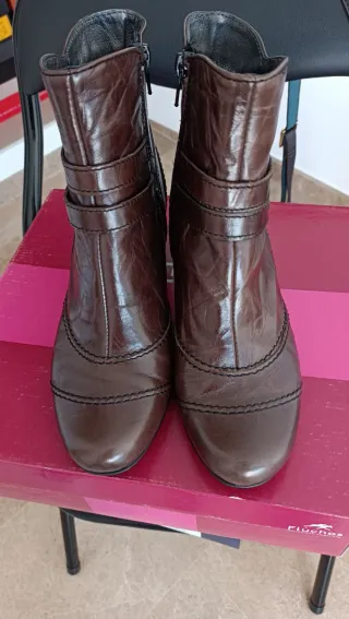 Botines Fluchos Piel Marrón Talla 37
