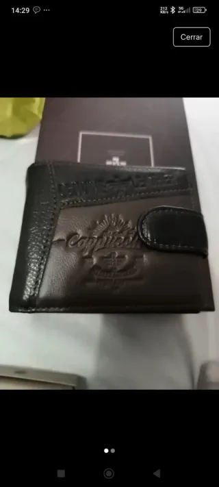 Cartera Coppicci Piel Marrón y Negra