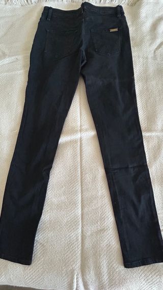 Massimo Dutti Jeans Negros Talla 34 Tiro Medio