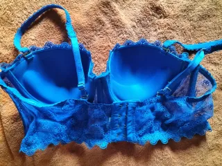 Sujetador corpiño push up azul