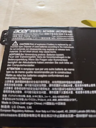 Batería Acer AC14BBK Travelmate Spin B1
