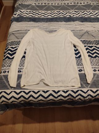 Camisa blanca manga tres cuartos