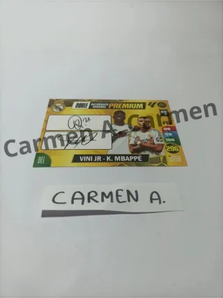 Cromo Doppio Autografo Personalizzato Mbappé - Vini Jr