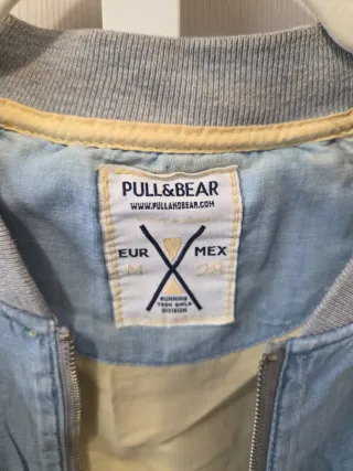 Chaqueta Pull&Bear azul y gris Talla M
