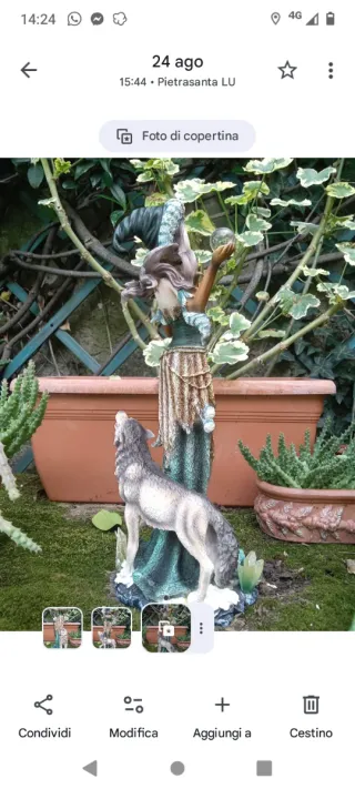 Strega Bianca Les Alpes H 47 cm