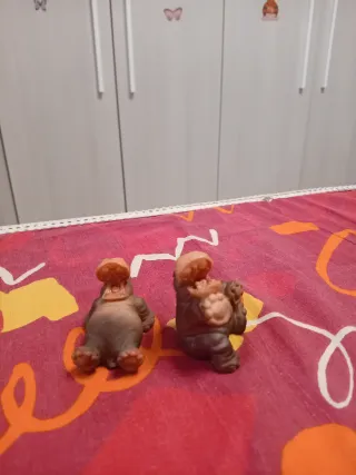 Statuine ippopotami in resina 2pz