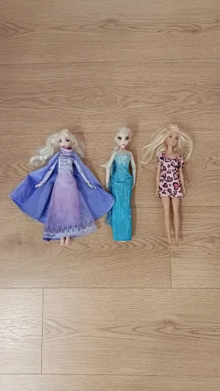 Tres Barbie 1 Clásica y 2 Frozen