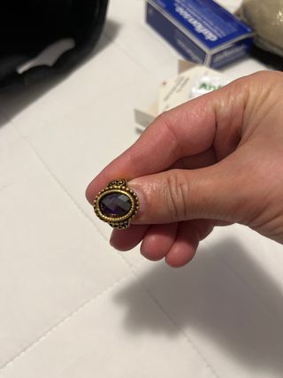 Anillo Plata Vintage Morado