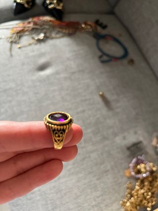 Anillo Plata Vintage Morado