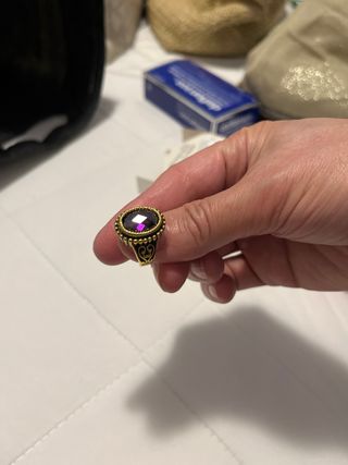Anillo Plata Vintage Morado