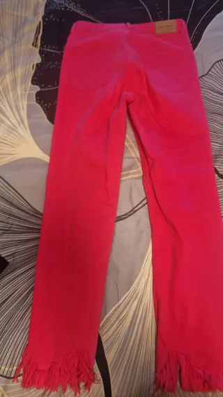 Tejano elástico rosa/rojo