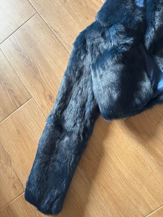 Chaquetón corto conejo azul TALLA 36/38