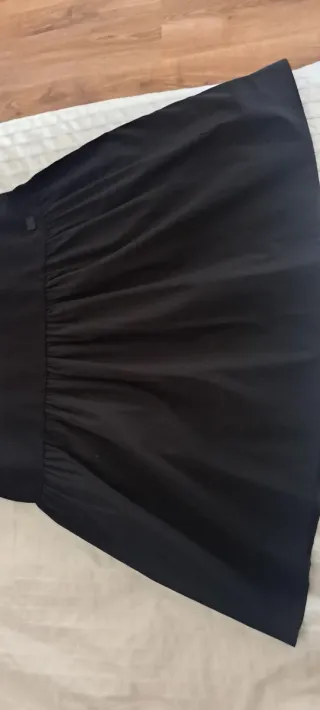 Vestido de rayas beige y negro Original.