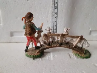 Pastore e pecore presepe diorama