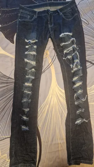 Tejanos desgastados azules