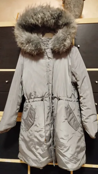 Cappotto finta pelliccia reversibile grigio