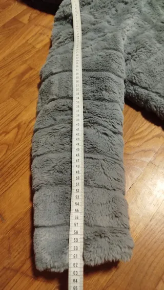 Cappotto finta pelliccia reversibile grigio